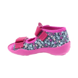 Befado scarpe per bambini pantofole sandali 242p072 grigio multicolore rosa 2