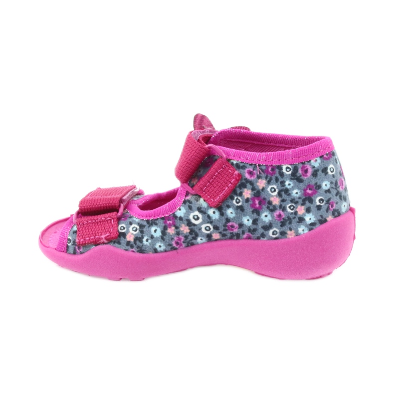 Befado scarpe per bambini pantofole sandali 242p072 grigio multicolore rosa 2