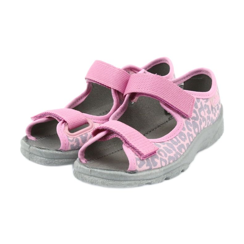 Befado scarpe per bambini sandali pantofole 969x092 rosa grigio 3