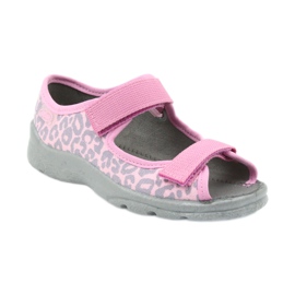 Befado scarpe per bambini sandali pantofole 969x092 rosa grigio 1