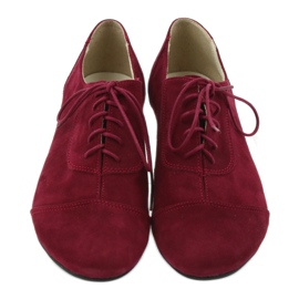 Stringate da donna in pelle Angello bordeaux multicolore 4