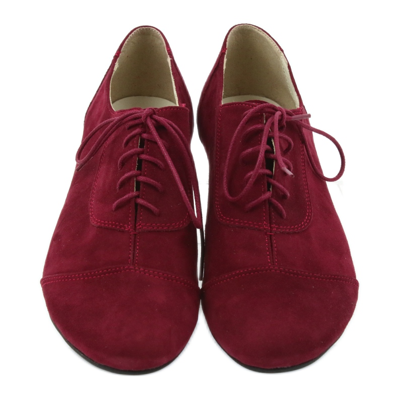 Stringate da donna in pelle Angello bordeaux multicolore 4