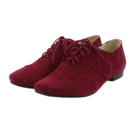 Stringate da donna in pelle Angello bordeaux multicolore 3