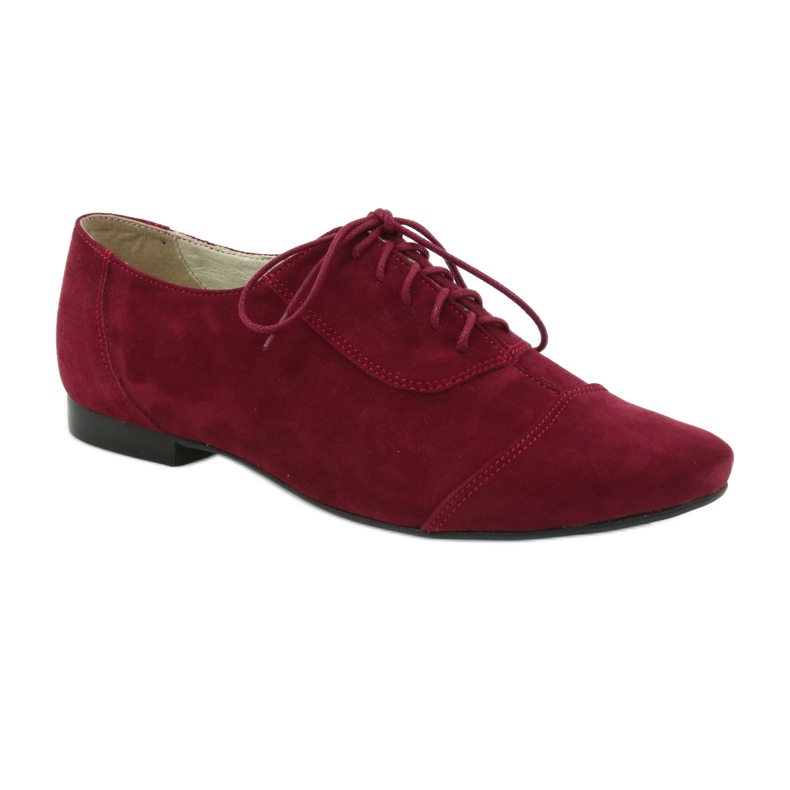 Stringate da donna in pelle Angello bordeaux multicolore 1