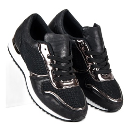 Scarpe sportive alla moda nero 1