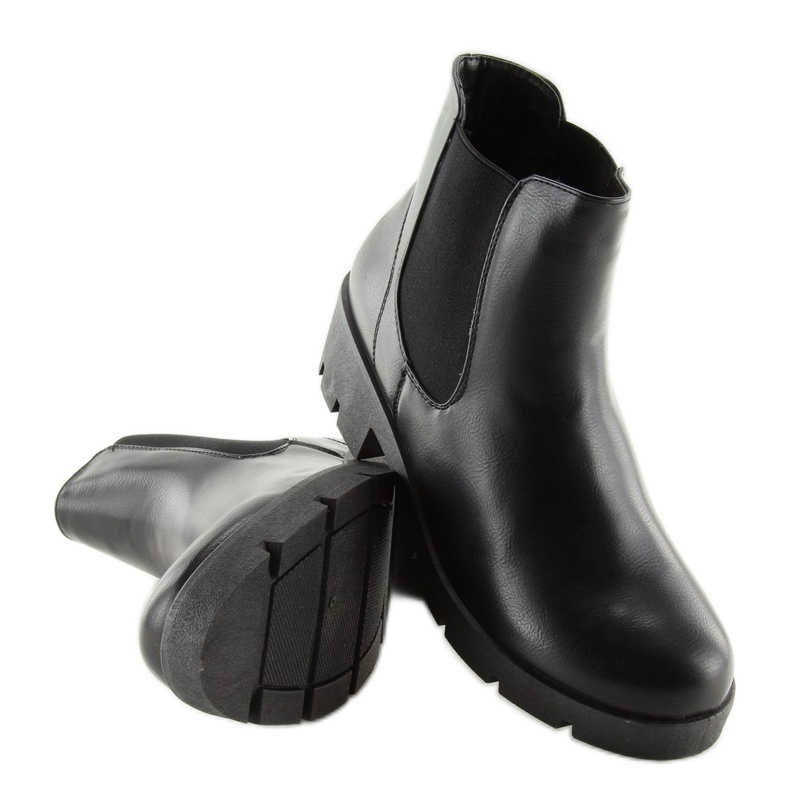 Nero Stivali neri da donna Stivali Jodhpur 9996-3 Nero 1