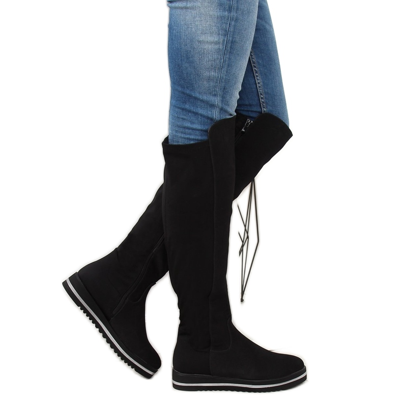 Stivaletti neri da donna A-177 Black nero 1