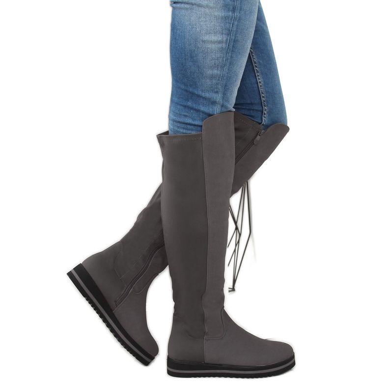 Stivaletti grigi da donna A-177 grigio 1