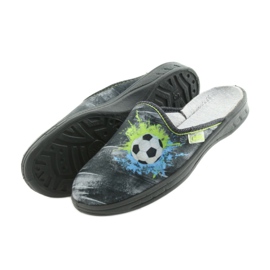 Pantofole per scarpe per bambini Befado 707Y395 blu grigio verde 5