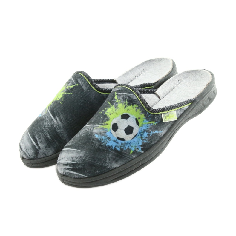 Pantofole per scarpe per bambini Befado 707Y395 blu grigio verde 4