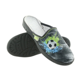 Pantofole per scarpe per bambini Befado 707Y395 blu grigio verde 3