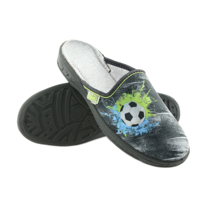 Pantofole per scarpe per bambini Befado 707Y395 blu grigio verde 3