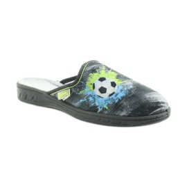 Pantofole per scarpe per bambini Befado 707Y395 blu grigio verde 1