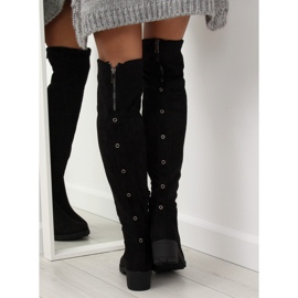 Stivali sopra il ginocchio nero 0-207 nero 2