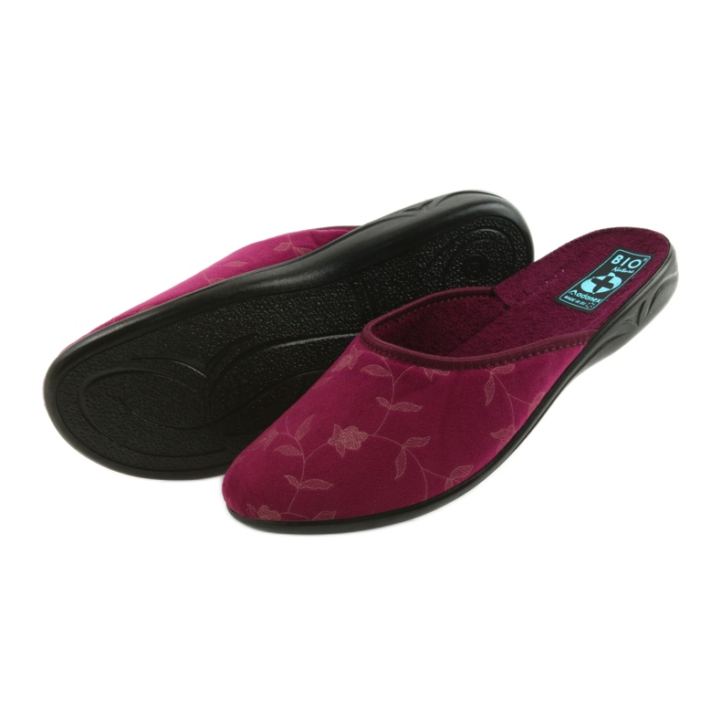 Adanex 18115 pantofole in velluto rosso multicolore 3