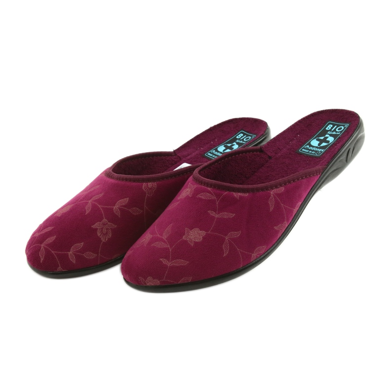 Adanex 18115 pantofole in velluto rosso multicolore 2