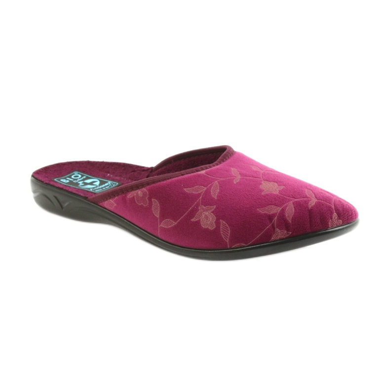 Adanex 18115 pantofole in velluto rosso multicolore 1