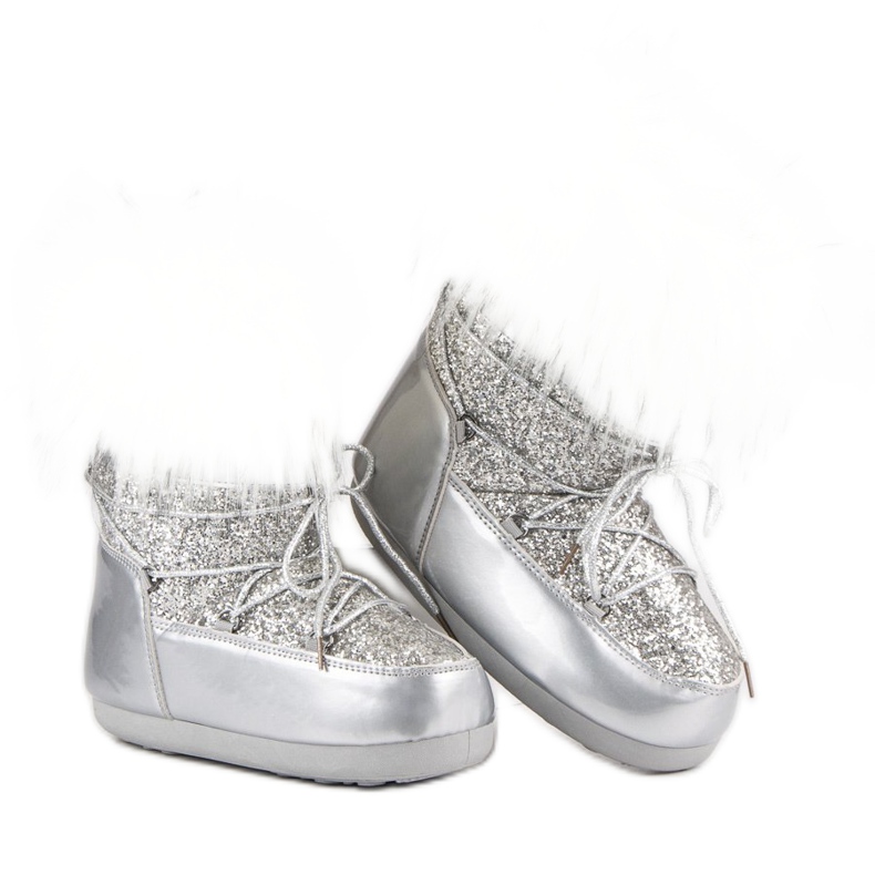 Stivali da neve alla moda grigio 2