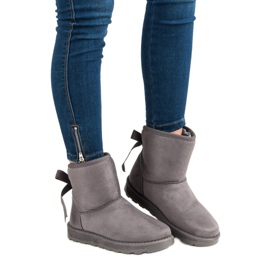 Mukluki con un fiocco grigio 1