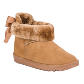 Stivali da neve con gambo arrotolabile marrone 2