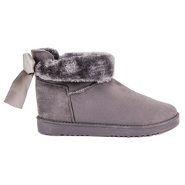 Stivali da neve con tomaia risvoltata grigio 1