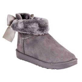 Stivali da neve con tomaia risvoltata grigio 2