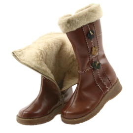 Zawadka Stivali da bambina con pelliccia Zawatka marrone 4