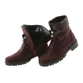 Ren But Stivali in pelle femminile Ren ma 3314 Borgogna con borchie rosso 5