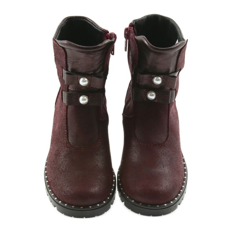 Ren But Stivali in pelle femminile Ren ma 3314 Borgogna con borchie rosso 3