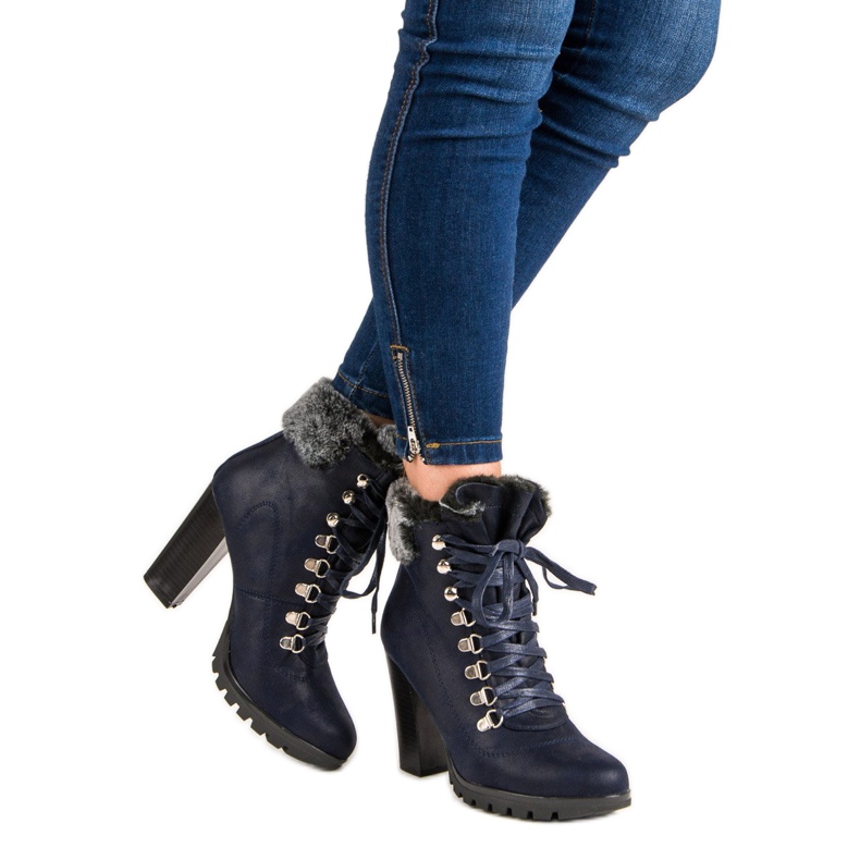 Cm Paris Stivaletti stringati su un palo blu 1