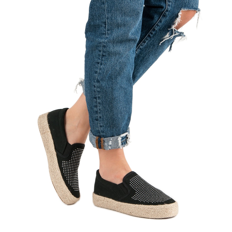 J. Star Slipon Con Cristalli nero 2