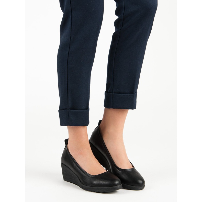 J. Star Décolleté nere con zeppa nero 2