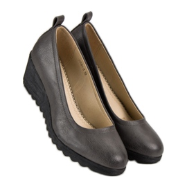 J. Star Décolleté con zeppa grigi grigio 2