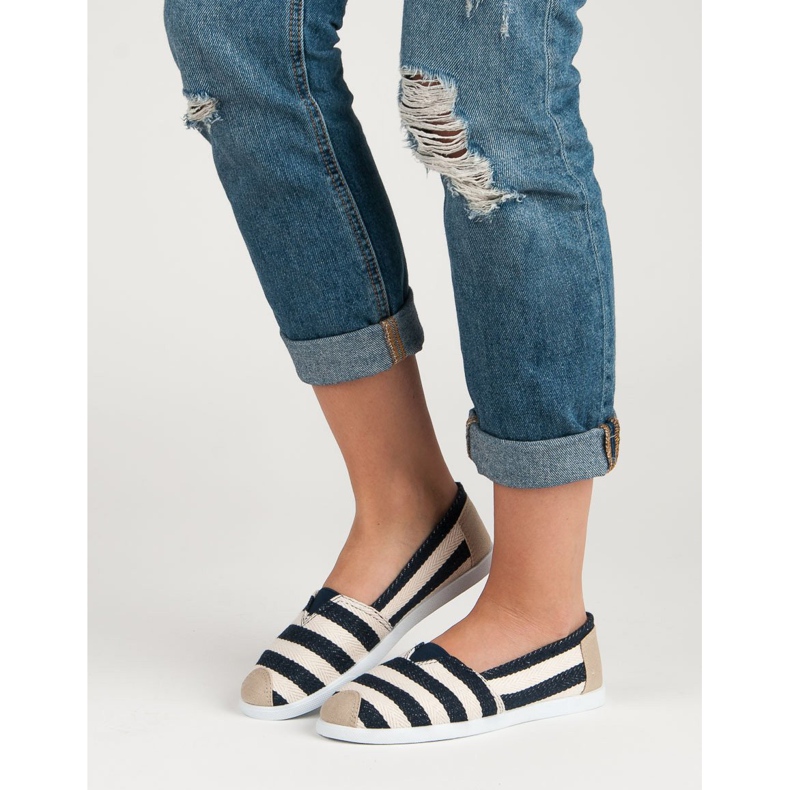 Comer Slip a righe bianco marrone multicolore 2