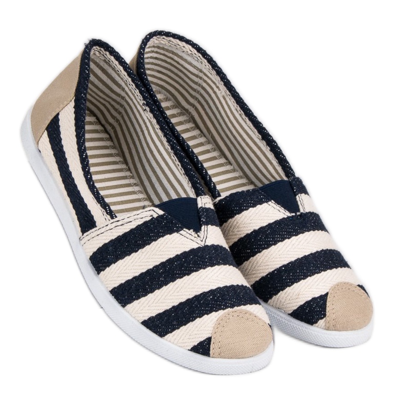 Comer Slip a righe bianca marrone multicolore 1