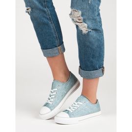 Scarpe da ginnastica glitterate blu 1