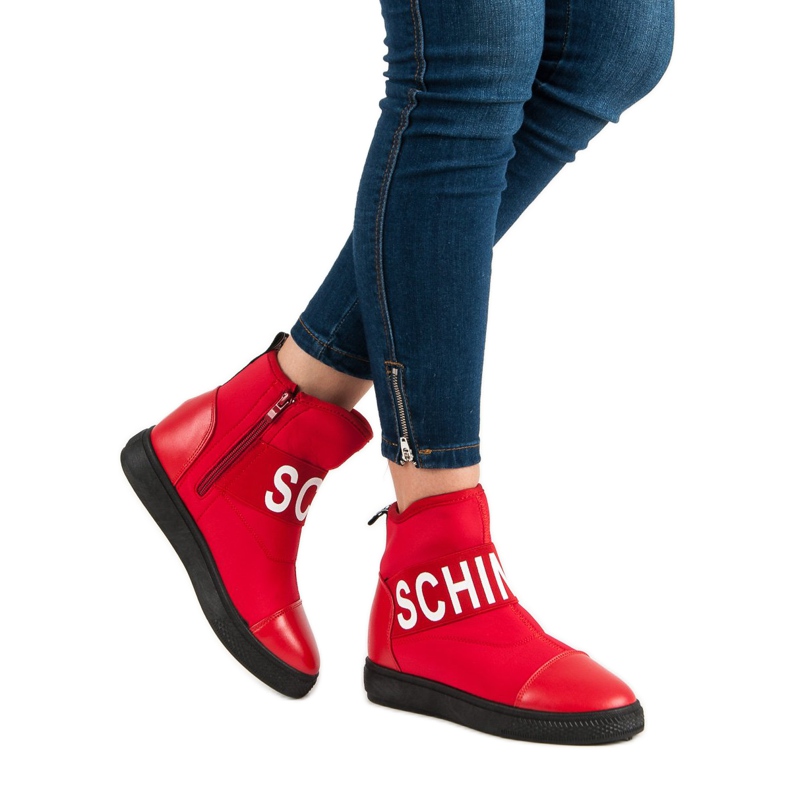 Bestelle Sneakers alte alla moda bianca rosso 2