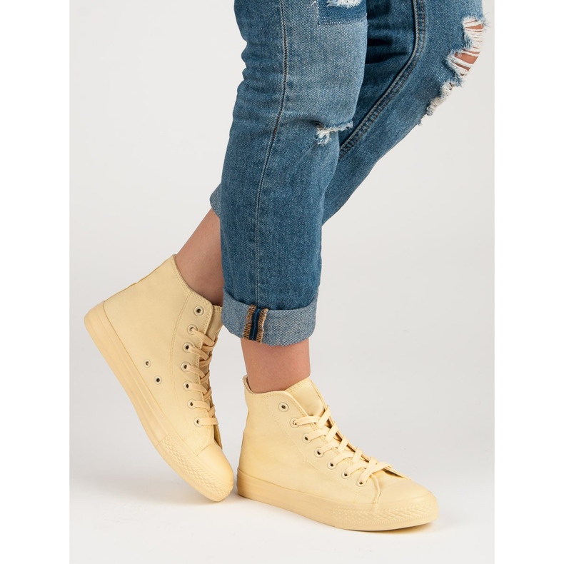 Scarpe da ginnastica alte giallo 1