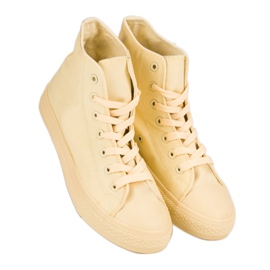 Scarpe da ginnastica alte giallo 2