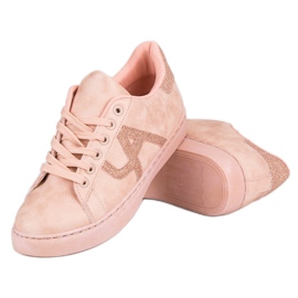 Scarpe sportive legate rosa 1