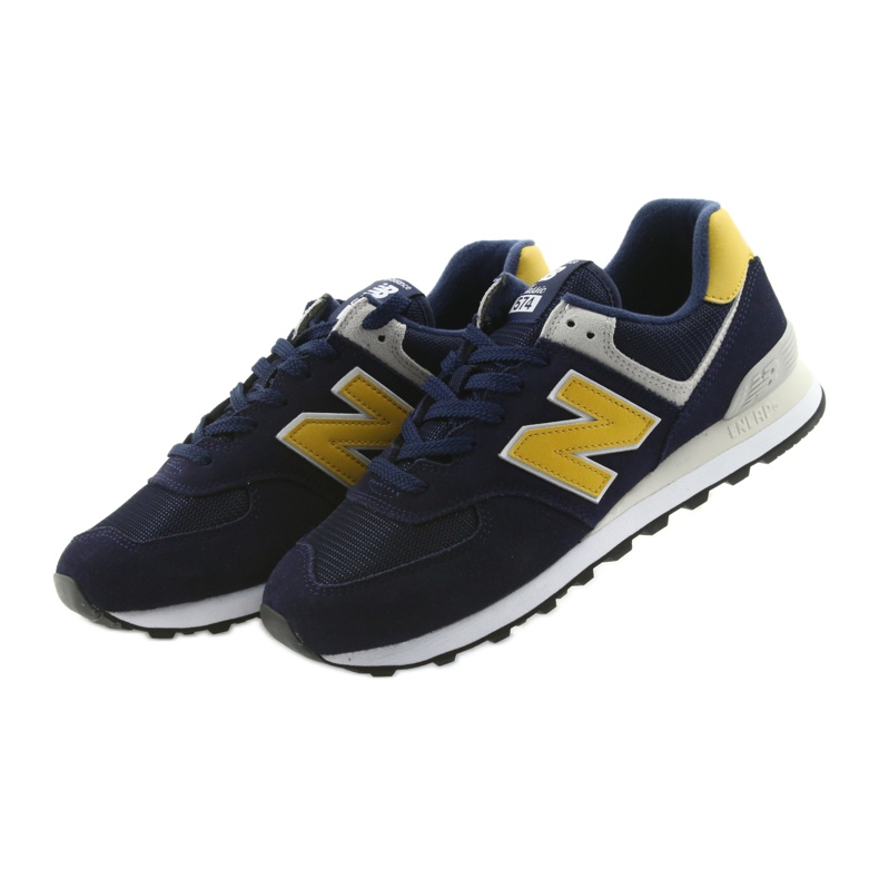 New Balance ML574SMB PIGMENTO CON OTTONE giallo blu navy 3