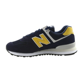 New Balance ML574SMB PIGMENTO CON OTTONE giallo blu navy 2