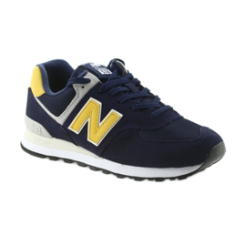 New Balance ML574SMB PIGMENTO CON OTTONE giallo blu navy 1