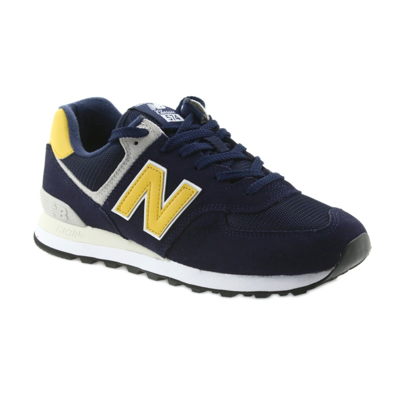 New Balance ML574SMB PIGMENTO CON OTTONE giallo blu navy 1
