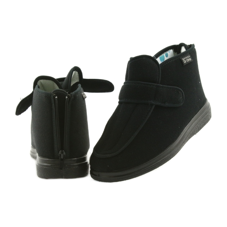 Calzature maschili Dr.Orto Befado 987M002 Fedi sensibili Black Silber Inserto nero 8