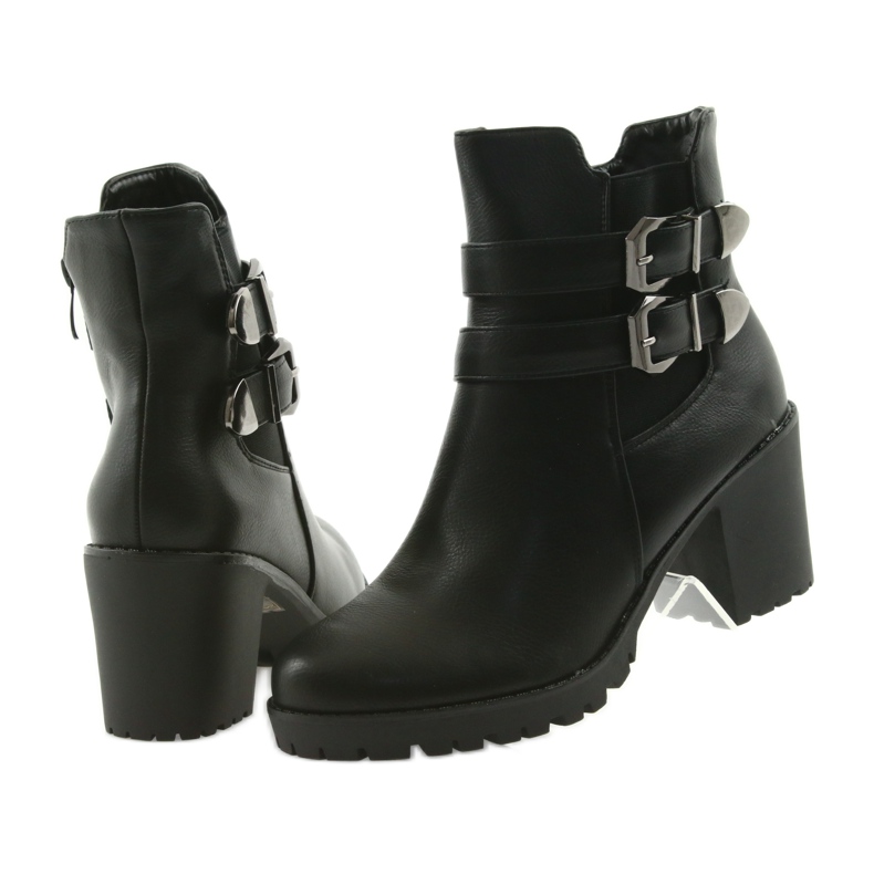Stivali in legno con fibbie Filippo 517 nero 5