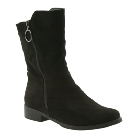 M.Daszyński Stivali in camoscio nero SA130 1