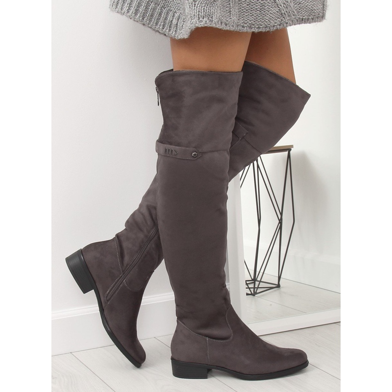 Stivali grigi moschettiere 7531-PG Grigio 2