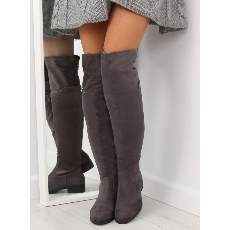 Stivali grigi moschettiere 7531-PG Grigio 1