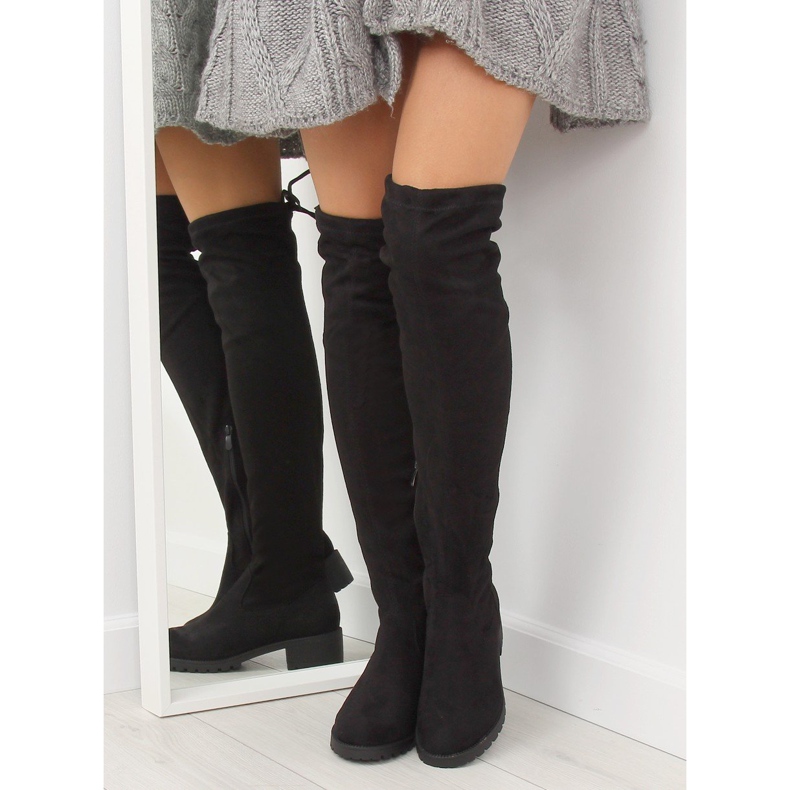 Stivaletti da donna neri NS013 Black nero 1
